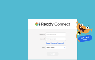 iReady test login screen